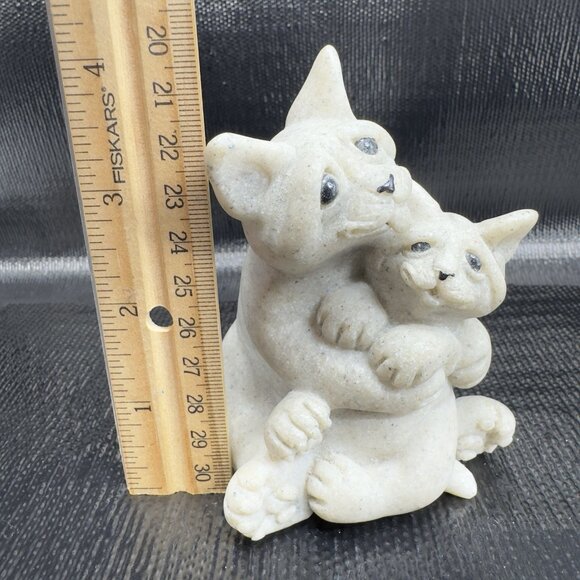 Vintage Quarry Critters Celine And Cleo Cat Figurine 2001 Second Nature Design - Picture 2 of 8